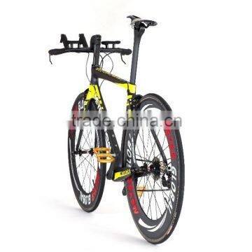 MeyerGlobal Newest Design Chinese Full Carbon TT Bike Reflective Logo 700C 88mm Clincher Carbon Wheels Full Carbon tt Bike Frame