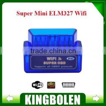 2015 Top rated Super Mini ELM327 WIFI OBDII Car Auto Diagnostic Scan Tool For iOS/Android MINI WIFI ELM 327