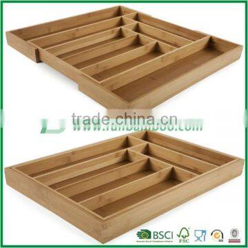 FB5-1059 kitchen Bamboo Expandable Utensil tray Drawer Organizer