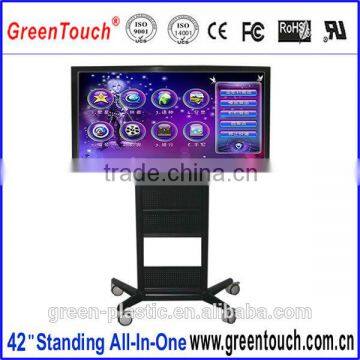 42 Inch All In One LCD Kiosk IR Touch Advertising Player Monitor