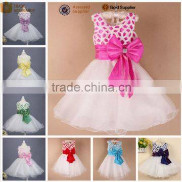 WONDERLAND children clothes Korean fashion white color flower girl dress 3 year old girl dress