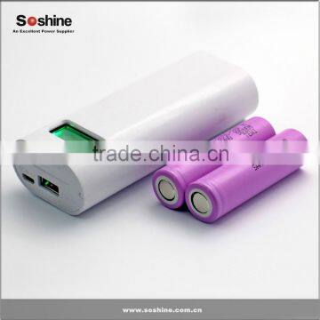 Soshine E4S 2 x 18650 Battery Charger with Input and Output Port Power Bank for iPhone / iPad / Mobile Phone/ Tablet