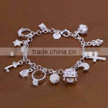 Cross ,Star Some Pattern Design Link Chain Bracelet