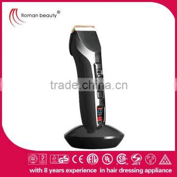 Best quality professional rechargebale ceramic stainless cordless hair clipper