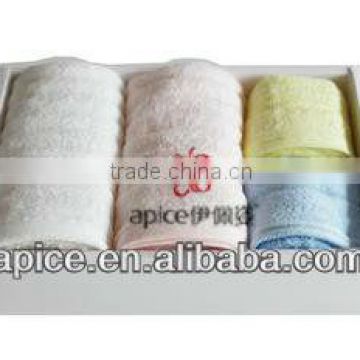 solid color dobby bamboo bath towel set