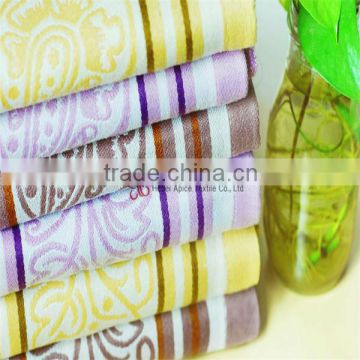 Yarn dyed pure cotton cheap towel/jacquared designs