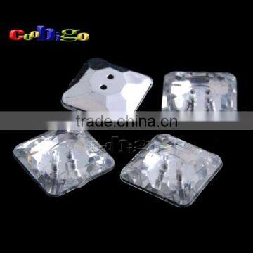 32L(20mm) Octagon Acrylic Sewing Rhinestone Button For Apparel Bag Accessories #FLN020-32L(Mix-s) photo-2