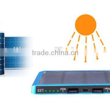 2015 Newest 10000mah Capacity Solar Power Bank
