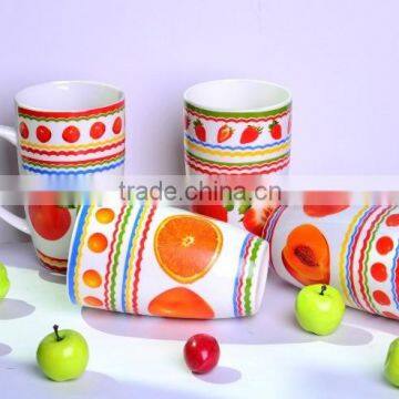 Wholesale 12oz porcelain 450ml tall mug for promotion