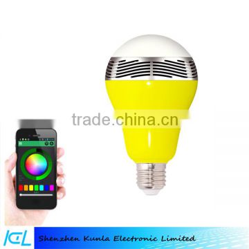 Best selling light bluetooth speaker with led light bulb,LED APP Bulb Bluetooth Bulb light with speaker