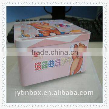 2015 Best Selling With Cute Picture Square Cookie Metal Tin Box photo-2