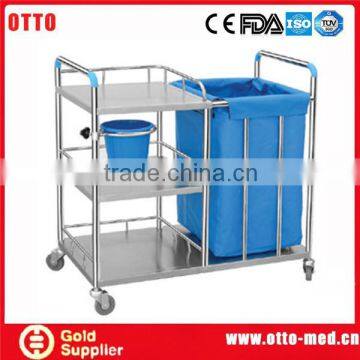 Stainless steel medical trolley hand cart