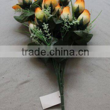 18 Heads Fatory Making Artificial Flower Rose Bud Silk Rose Bud photo-2