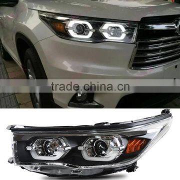 Auto Headlight LED Head lamp For Toyota Highlander 2014 2015 Headlight With Turn signal