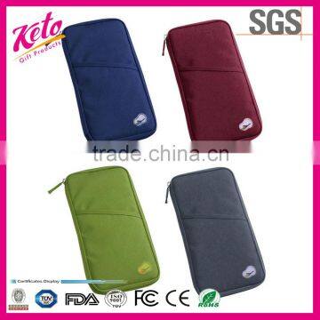 Outdoor Traveling Canvas Zipper Passport Storage Bag
