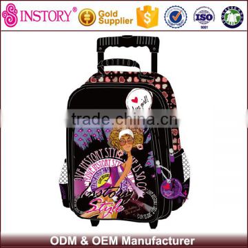 Portable School Trolley Backpack With Detachable Trolley