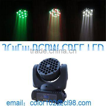 China cheap led dmx moving head 36pcs 5W rgbw LED wash beam light