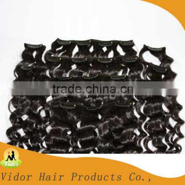 No Tangle Silky 100% Indian Remy Hair Clip In Hair Extension