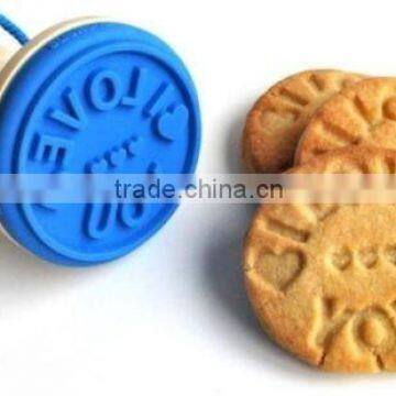 Interesting Silicone Cake Stamp With Wooden Handle photo-2