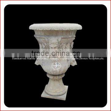 Hand Carved Antique Marble Stone Planter