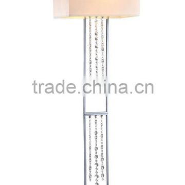 2015 hot sell contracted crystal decorative bedroom floor lamp