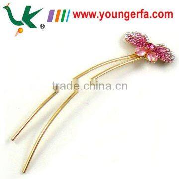 Elegant Rhinestone Butterfly hair pin,For Retail (134701)