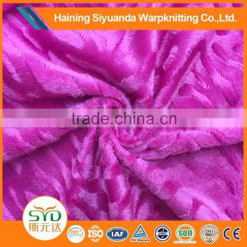 High quality super soft Velboa velvet fabric for car and sofa