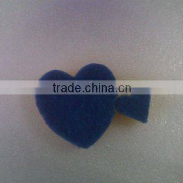 heart shaped and different colours cleaning sponge