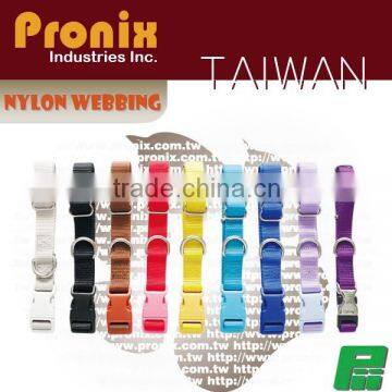 Multi Color plain nylon dog collar