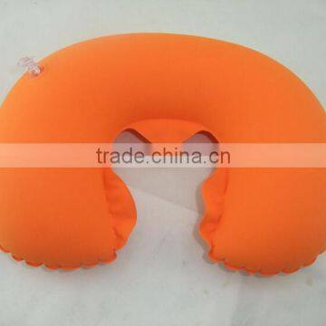 transparent orange inflatable wave shape beach pillow for promotional giveaways