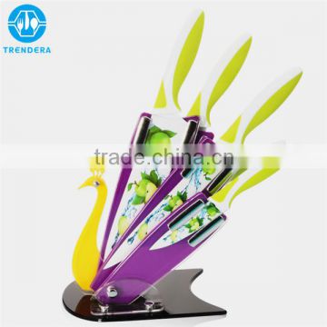 Novelty design with acrylic stand knife set for kitchen