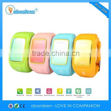 One-key SOS function electronic fence mute monitoring wrist watch for kids