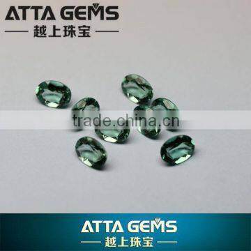 Forever love-Oval cut synthetic green crystal