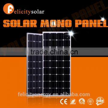 Felicitysolar high quality high efficiency best price 100w mono pv solar panel