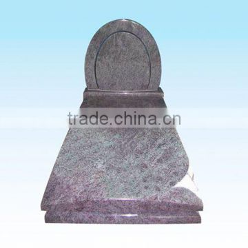 SKY-M21 European Round Purple Monument Granite Headstone Double Tombstone