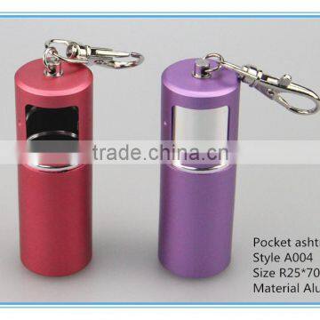 Metal portable ashtray pocket