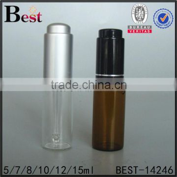 5/7/8/10/12/15ml amber glass tube bottle silk screen printing dropper press cap luxury container                        
                                                                                Supplier's Choice