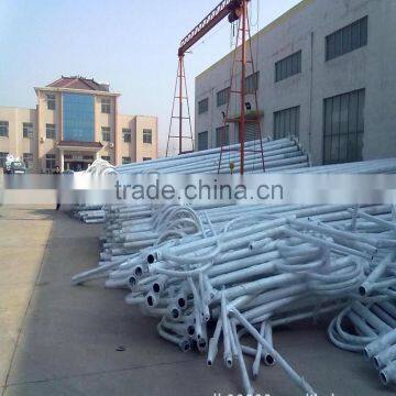 Steel Q235/345 3-30m competitive outdoor galvanized steel poles supply by full set facility factory