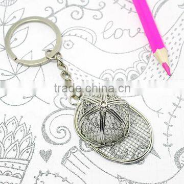 Handmade Stainless Baseball cap racket Key chian / Handmade metal craft