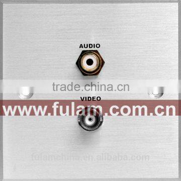 Smart home OEM 86 type brushed aluminum wall plug socket
