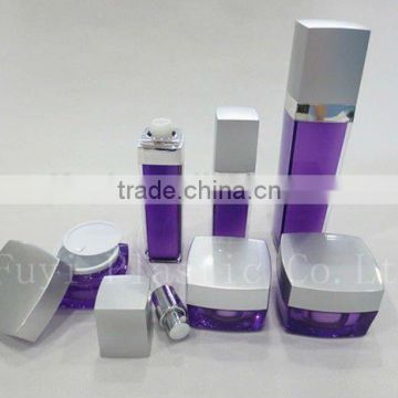 Empty Plastic Squared Acrylic Lotion Pump Bottle Cosmetic Packaging 30ml 50ml 130ml