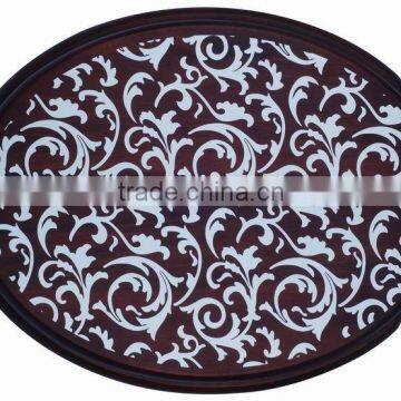 Stylish Wooden Toilet Seat Cover with Decorative Patterns and Customized Hinge