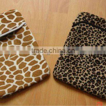 2016 Fashion Animal Print Neoprene Custom Tablet Cases,with short plush