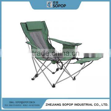 China Factory OEM steel tube metal plastic tube folding beach chair