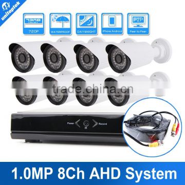 1.0MP 720P Real Time Network Video 8CH CCTV System KIT +8Pcs IR 20 Mini Bullet Security Camera Support Mobile View                        
                                                Quality Choice