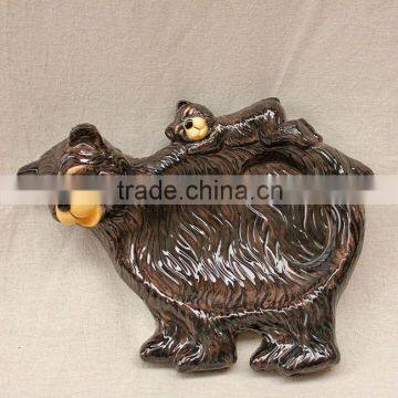 bear design ceramic candy dish