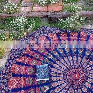 Blue Mandala Tapestry Wholesaler Indian Wall Hanging Tapestry Bedspread Throw Large Wholesale Hippie Bohemian Mandala Tapestry