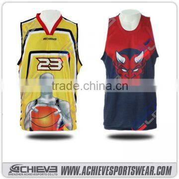 Latest Cheap Reversible Basketball Jersey Unifrom Design