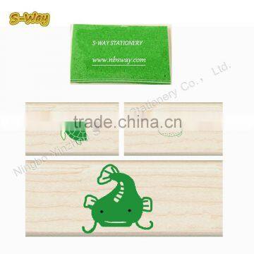 Custom wooden toy stamp set fro children stamp