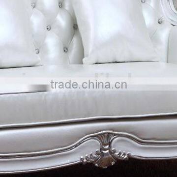 Factory Wholesale Living Room Furniture Sofa, White Leather Sofa, Luxury Sofas photo-5